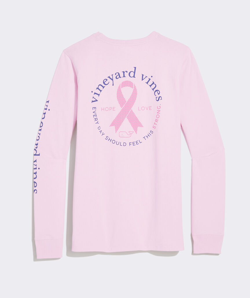 Women's Breast Cancer Awareness Long-Sleeve Pocket Tee