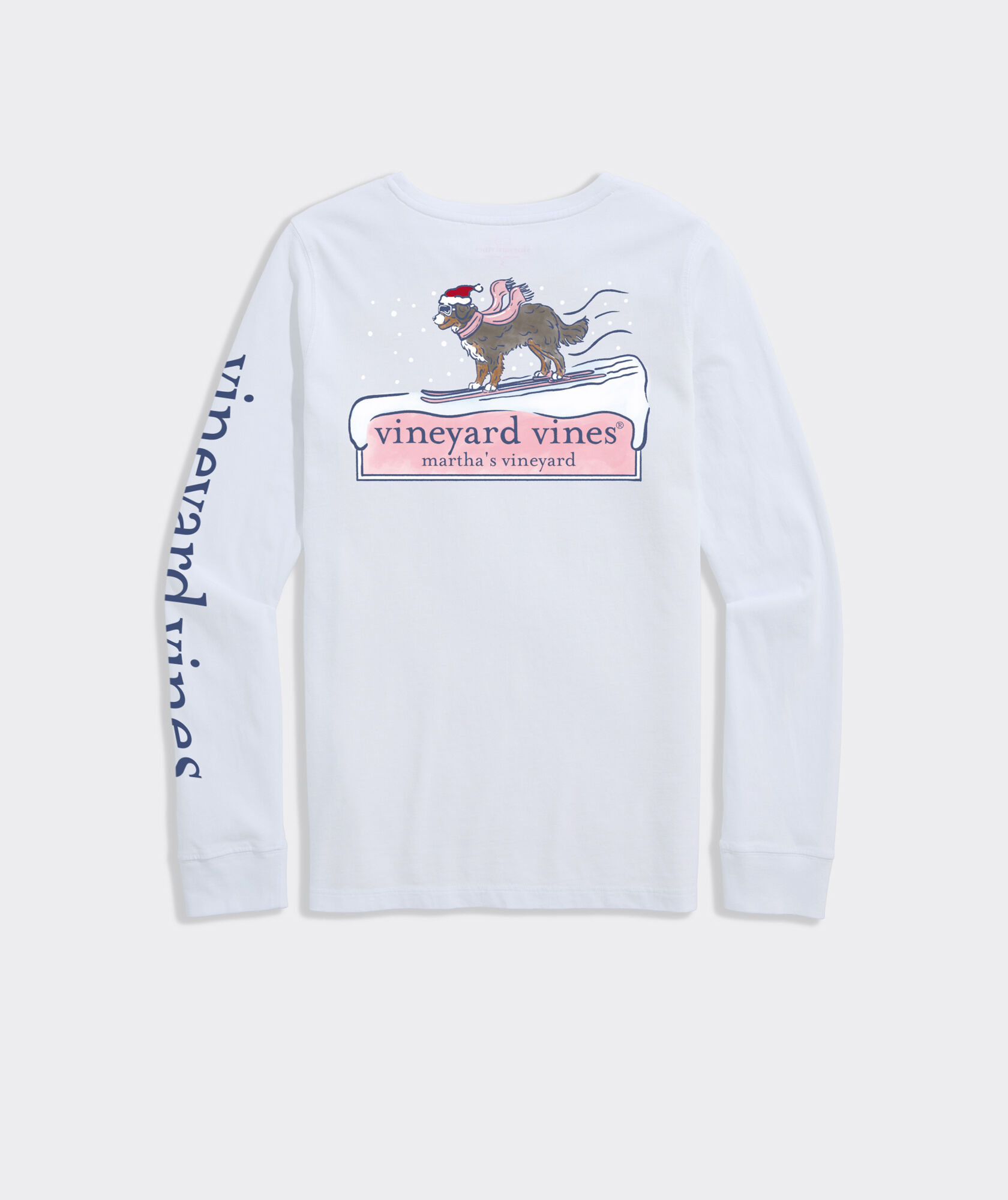 Women's Ski Dog Logo Box Long-Sleeve Pocket Tee