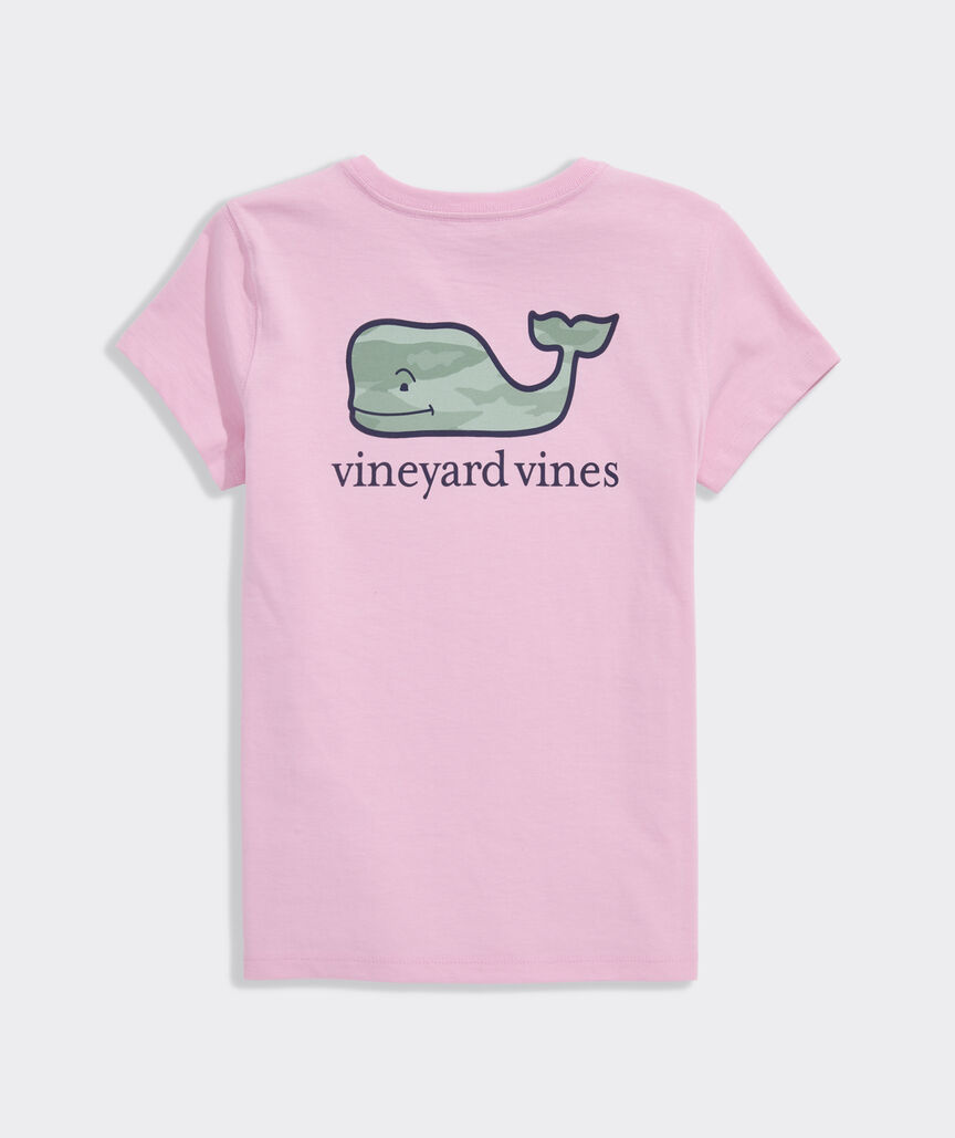 Girls' Camo Whale Short-Sleeve Pocket Tee