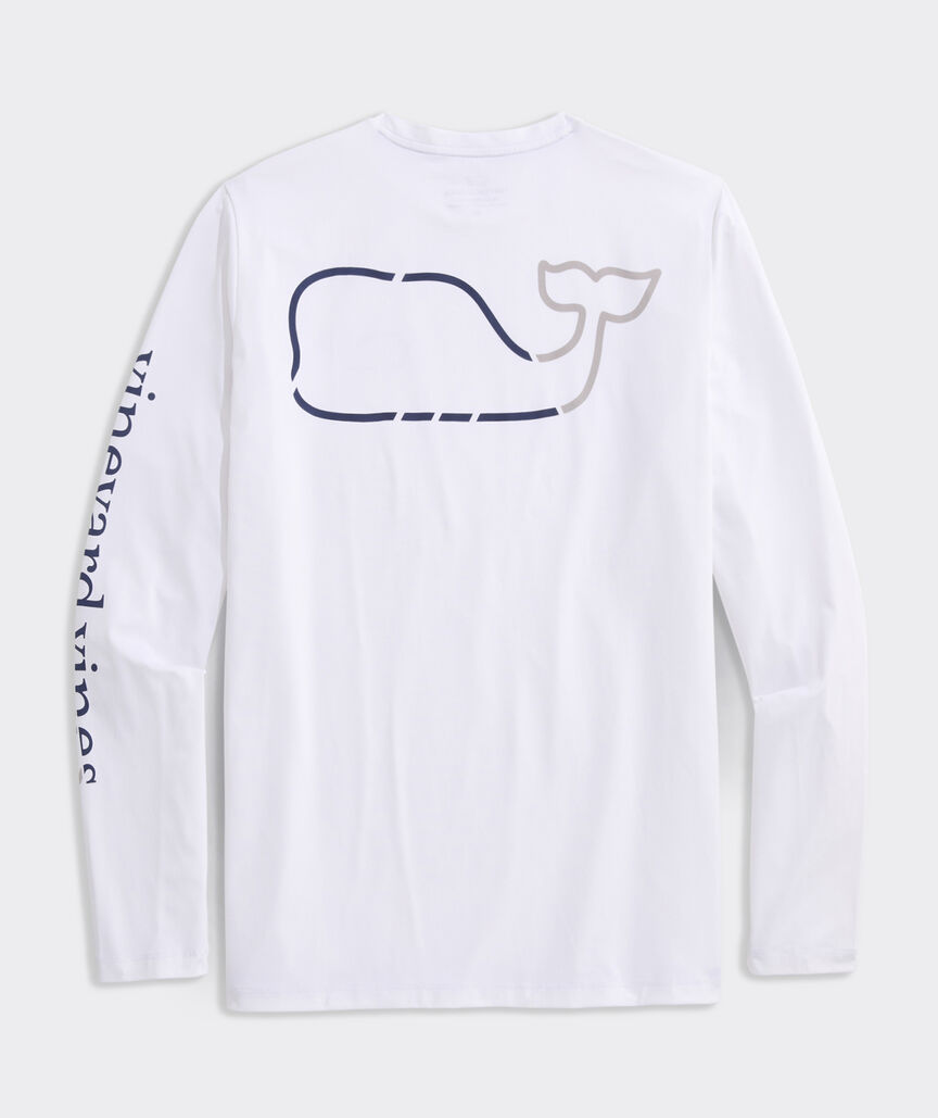 Performance On-The-Go Whale Outline Long-Sleeve Harbor Tee