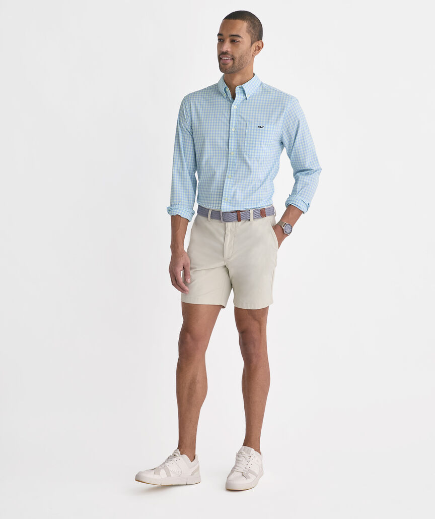 Performance Lemon Shark Gingham Featherweight Shirt