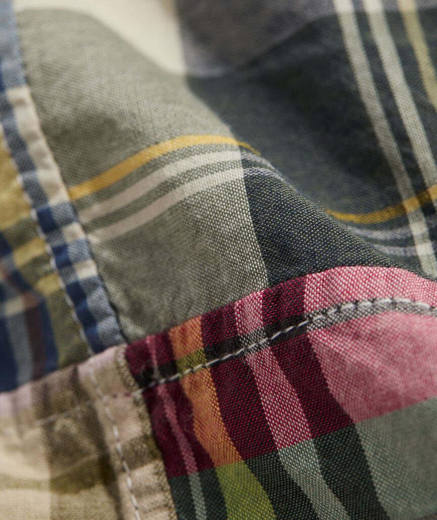 Boys' Patchwork Madras Pull-On Shorts