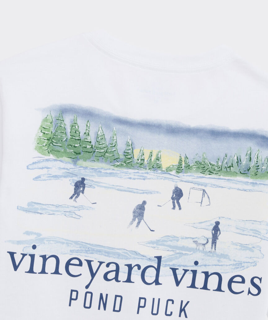 Boys' Painted Pond Puck Long-Sleeve Pocket Tee