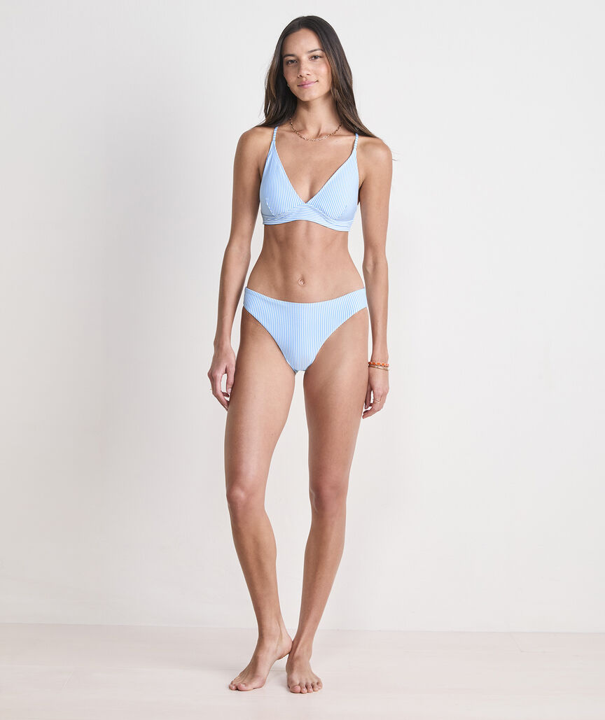 Sconset Seersucker Bikini Top