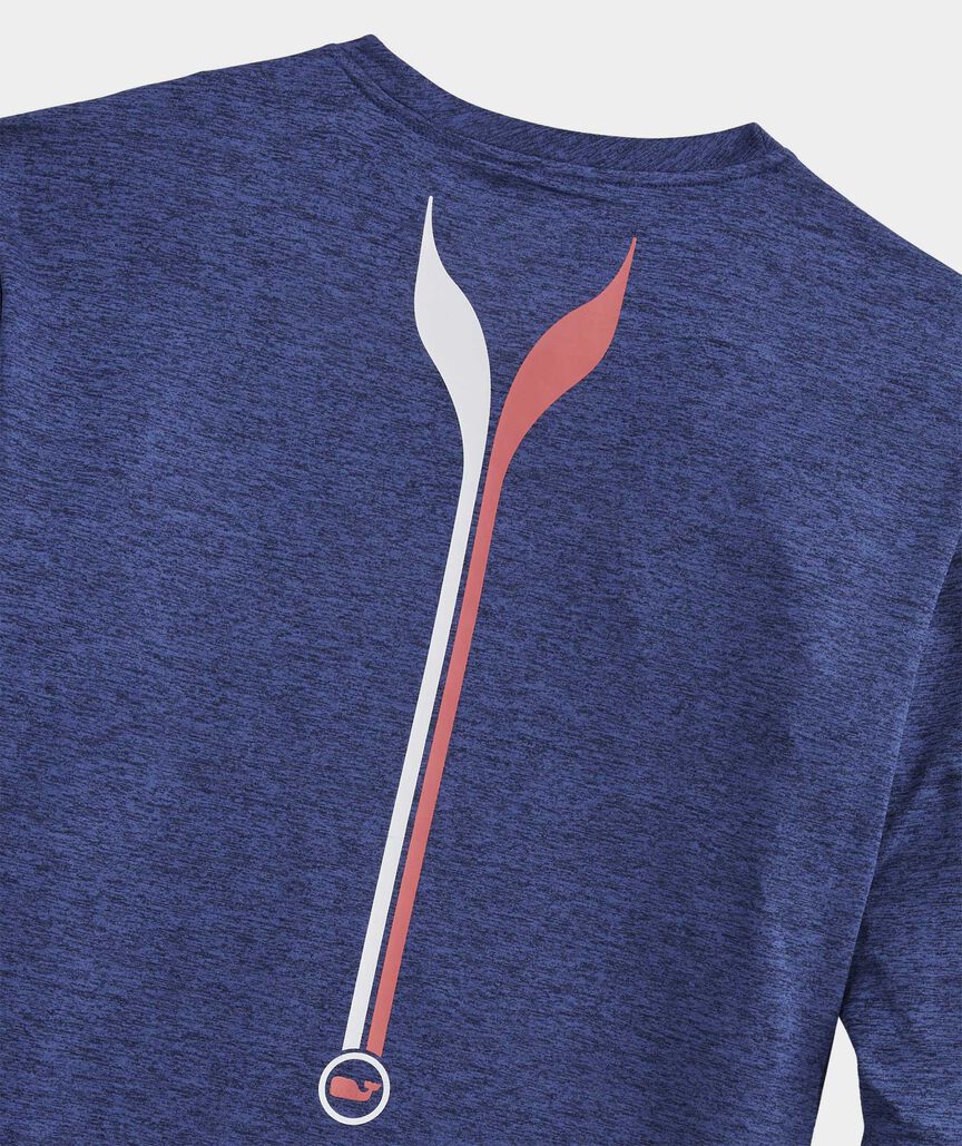Whale Tail Line Long-Sleeve Harbor Performance Tee