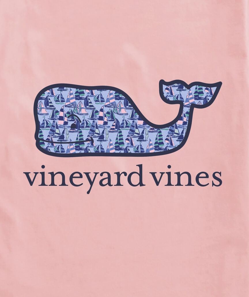 OUTLET Painted Sailboats Whale Short-Sleeve Pocket Tee