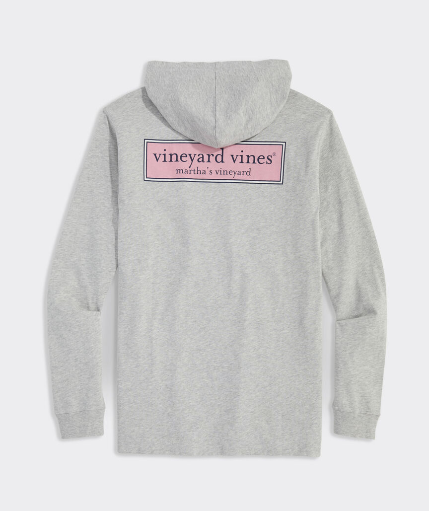 Classic Logo Box Cotton Long-Sleeve Hoodie Tee