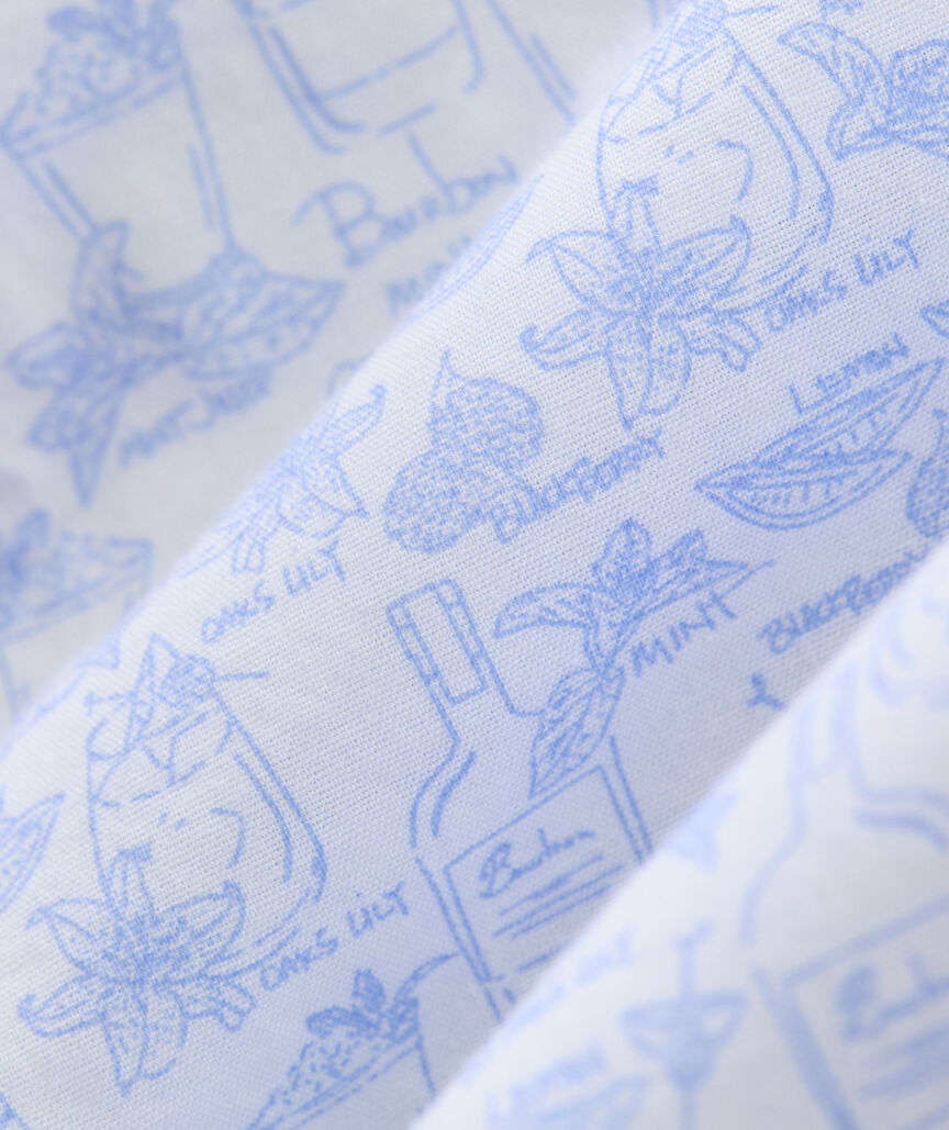 Kentucky Derby Medley Cotton Madras Short-Sleeve Shirt