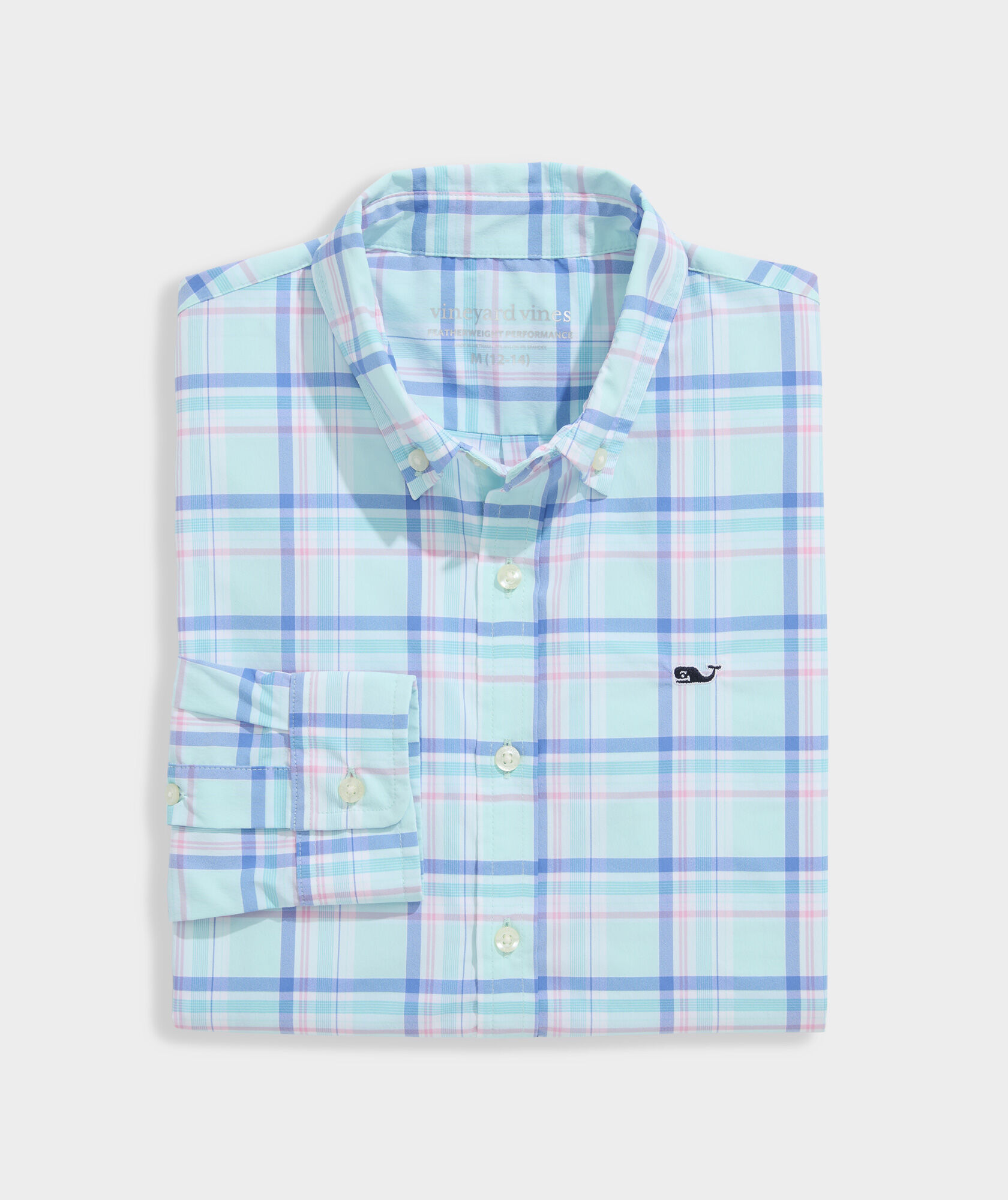 Boys' Performance Coconut Key Plaid Featherweight Shirt