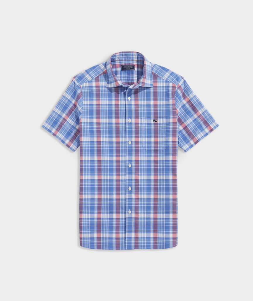 Cotton Short-Sleeve Madras Shirt