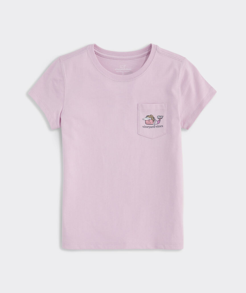 Girls' Golf Whale Short-Sleeve Pocket Tee