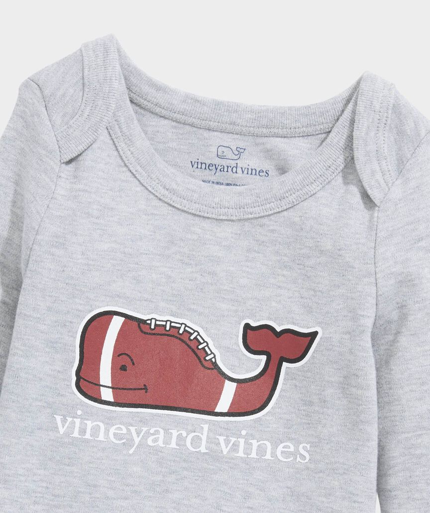 Baby Long-Sleeve Football Whale Body Suit