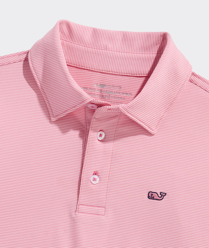 Boys' Performance Anegada Stripe Sankaty Polo