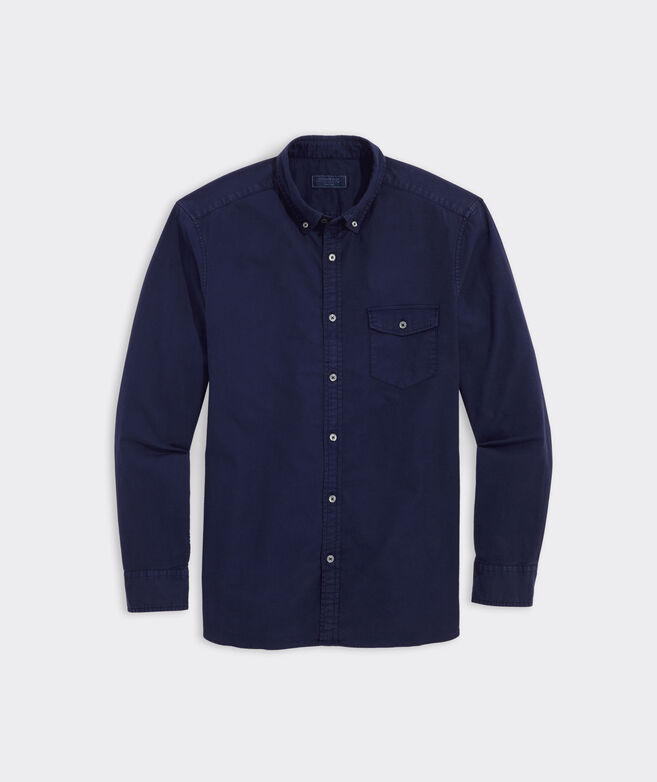 Stretch Cotton Solid Oxford Shirt