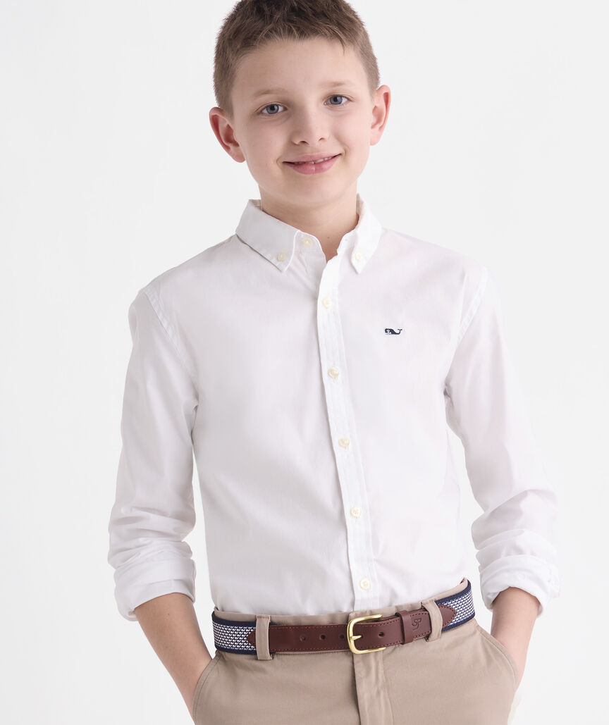 Boys' Performance Cotton Breakwater Solid Shirt