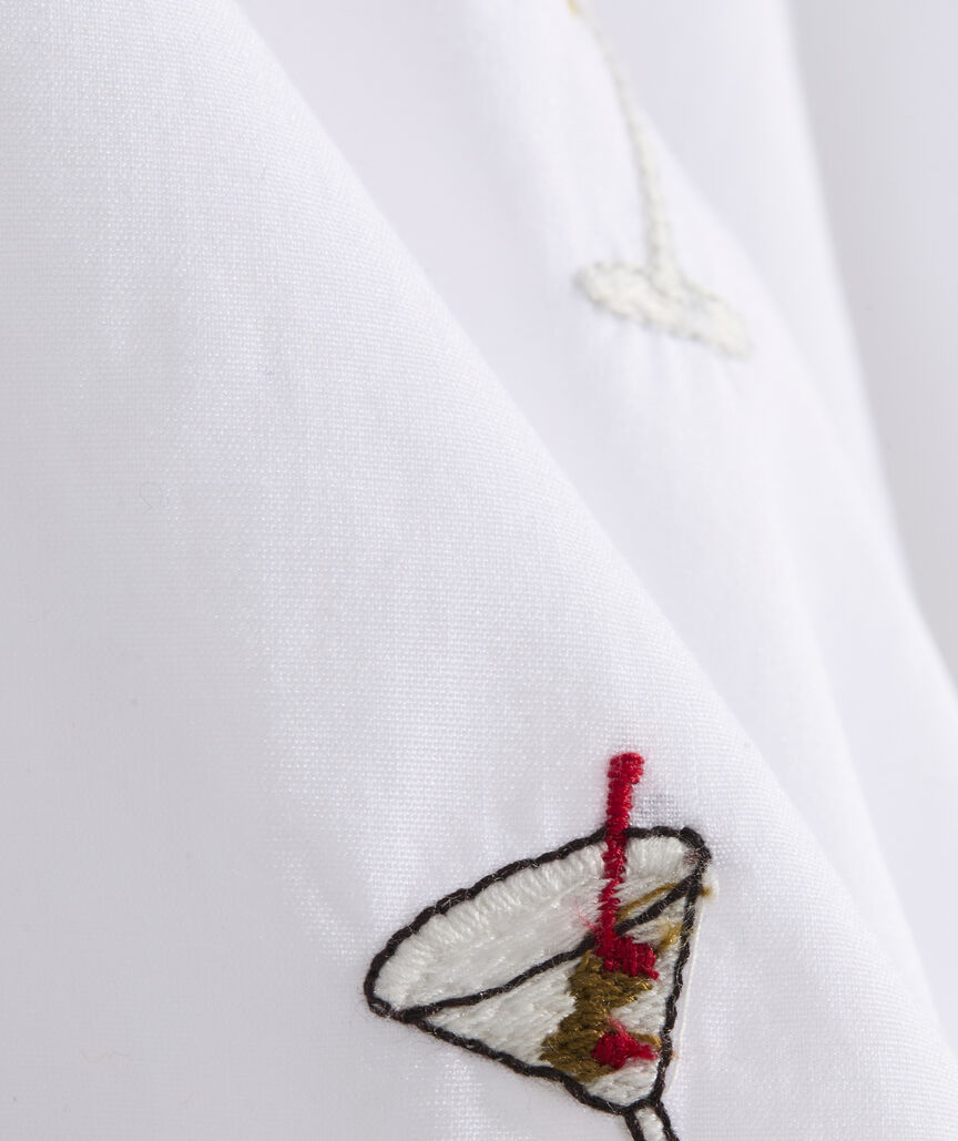 Birdie Embroidered Button-Down