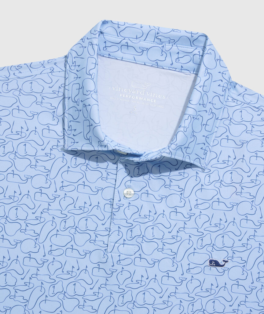 OUTLET Golf Greens Allover Performance Polo