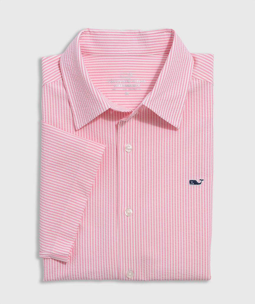 OUTLET Performance Seersucker Short-Sleeve Shirt