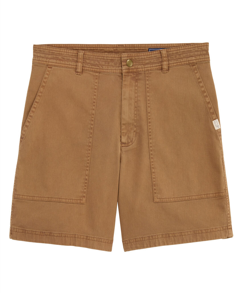 OUTLET 7 Inch Herringbone Patch Pocket Shorts