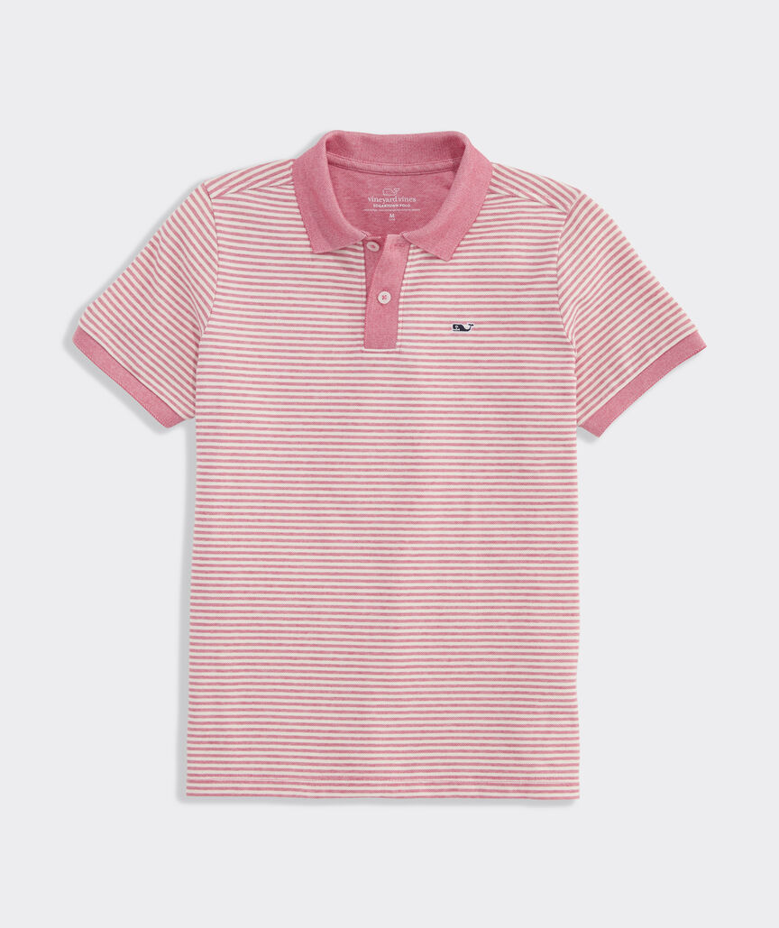Boys' Striped Edgartown Pique Polo