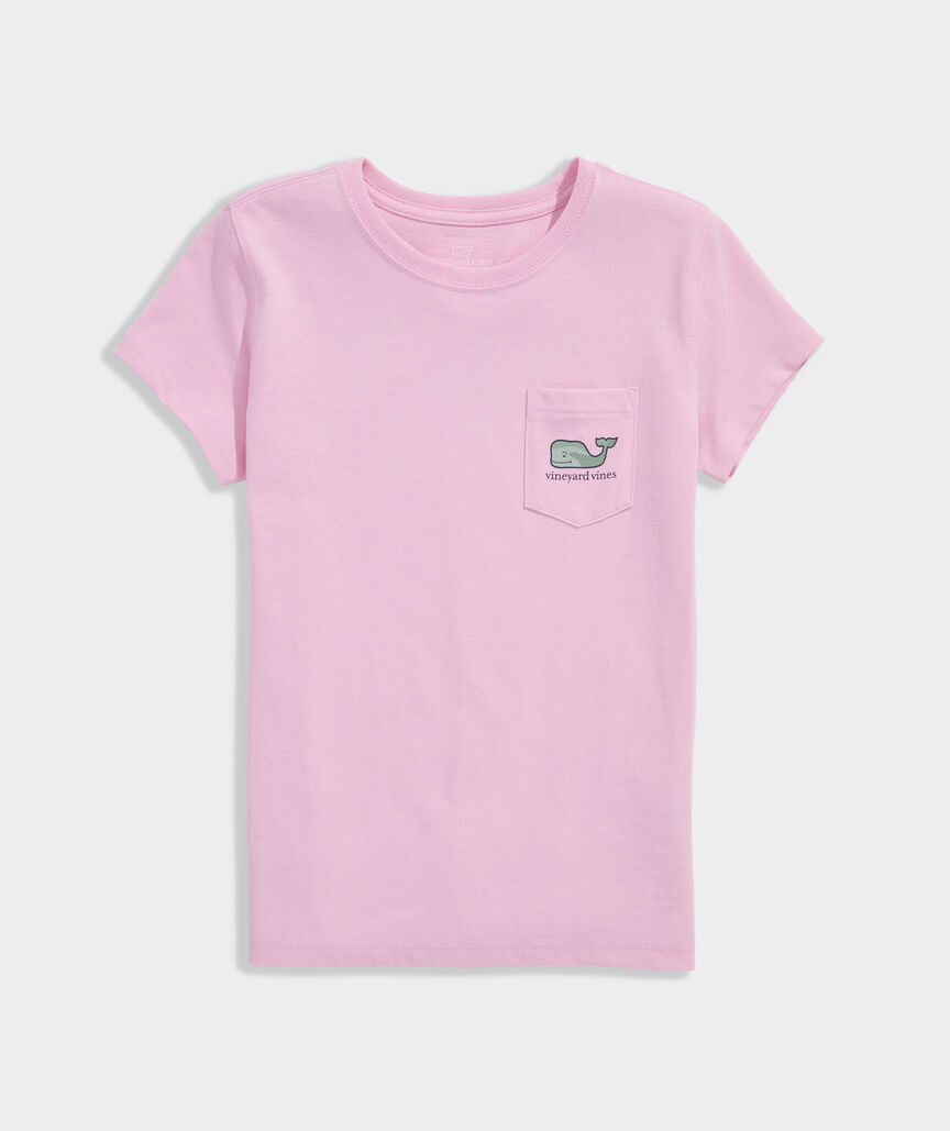 Girls' Camo Whale Short-Sleeve Pocket Tee