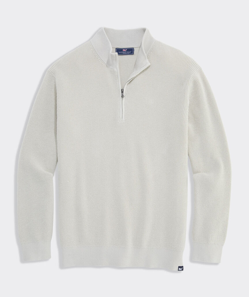 Garment-Dyed Beach Waffle Quarter-Zip