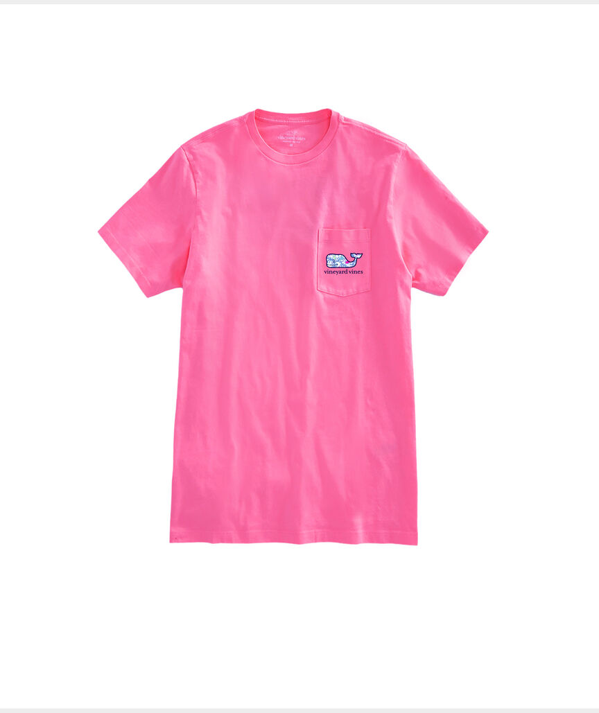 OUTLET Women's Flamingo Otomi Print Whale Short-Sleeve Pocket Tee