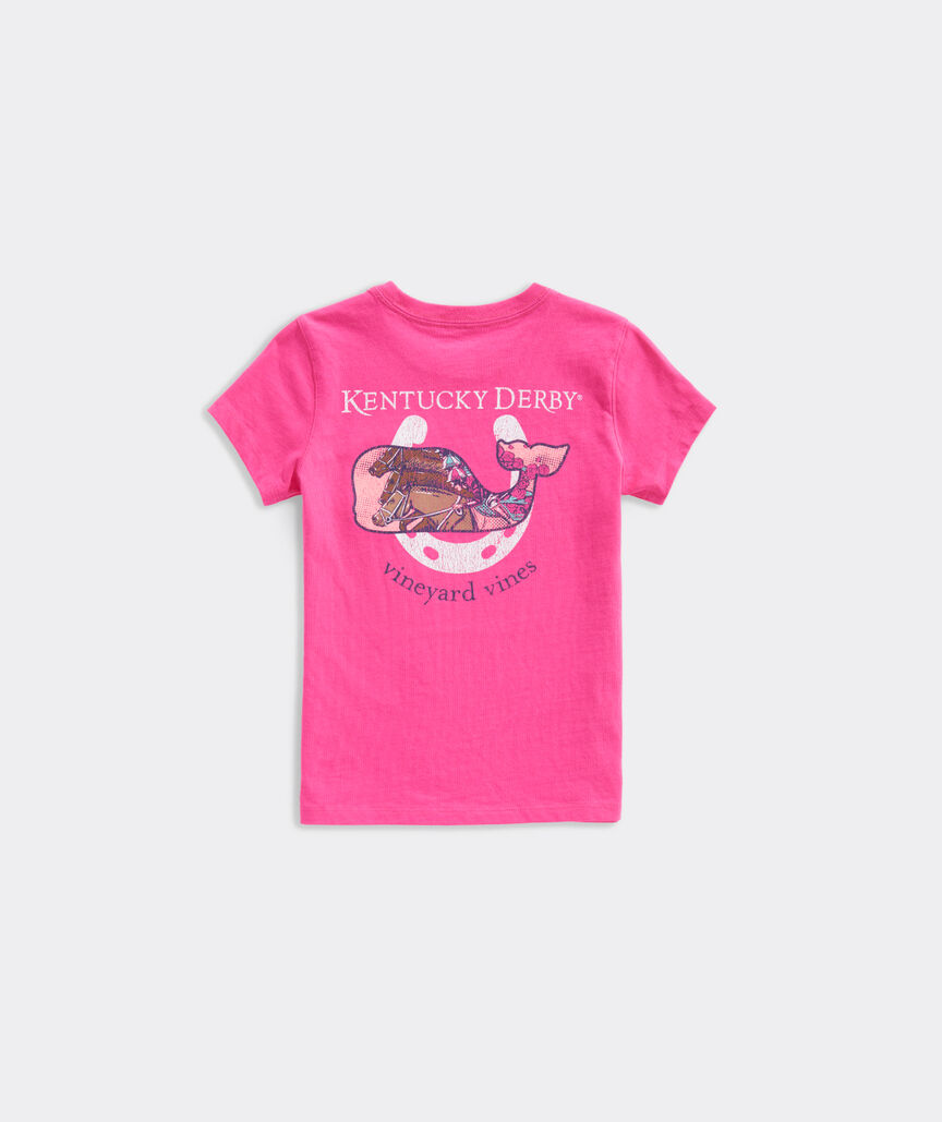 Girls’ Kentucky Derby Whale Horseshoe Short-Sleeve Pocket Tee