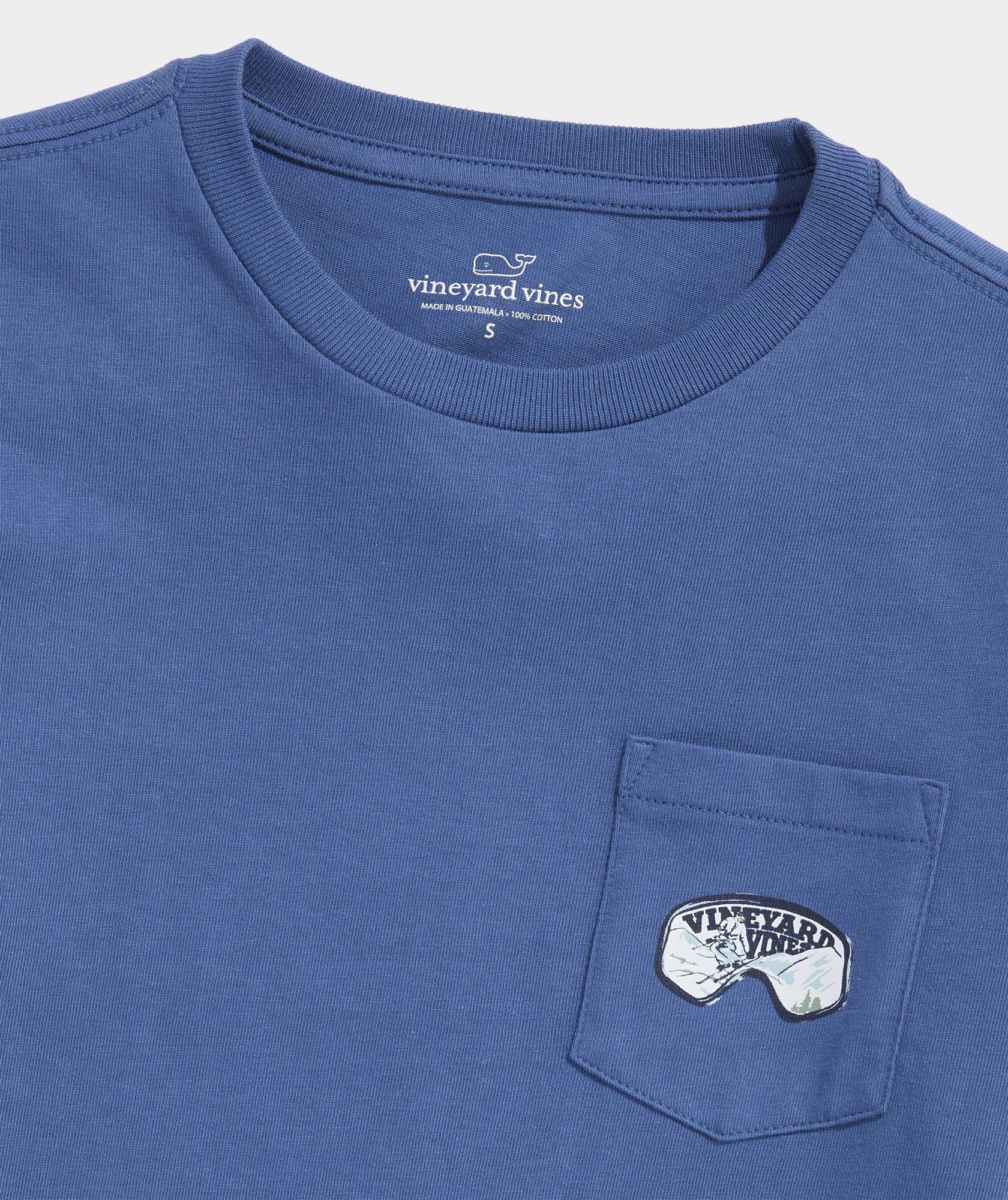 Boys' Painted Ski Goggles Long-Sleeve Pocket Tee