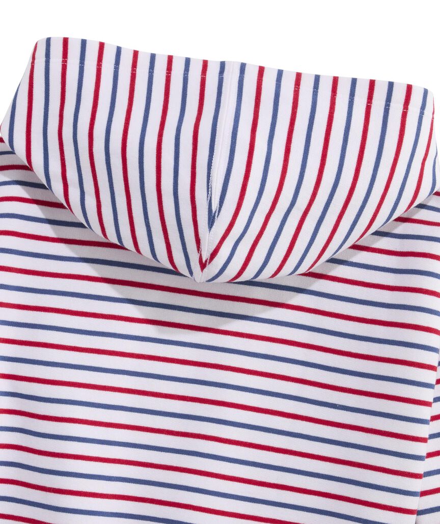 OUTLET Girls' Americana Stripe Brushed Terry Hoodie