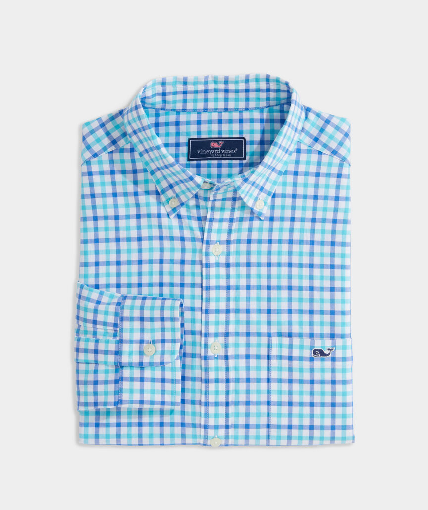 Stretch Cotton Oxford Tattersall Shirt