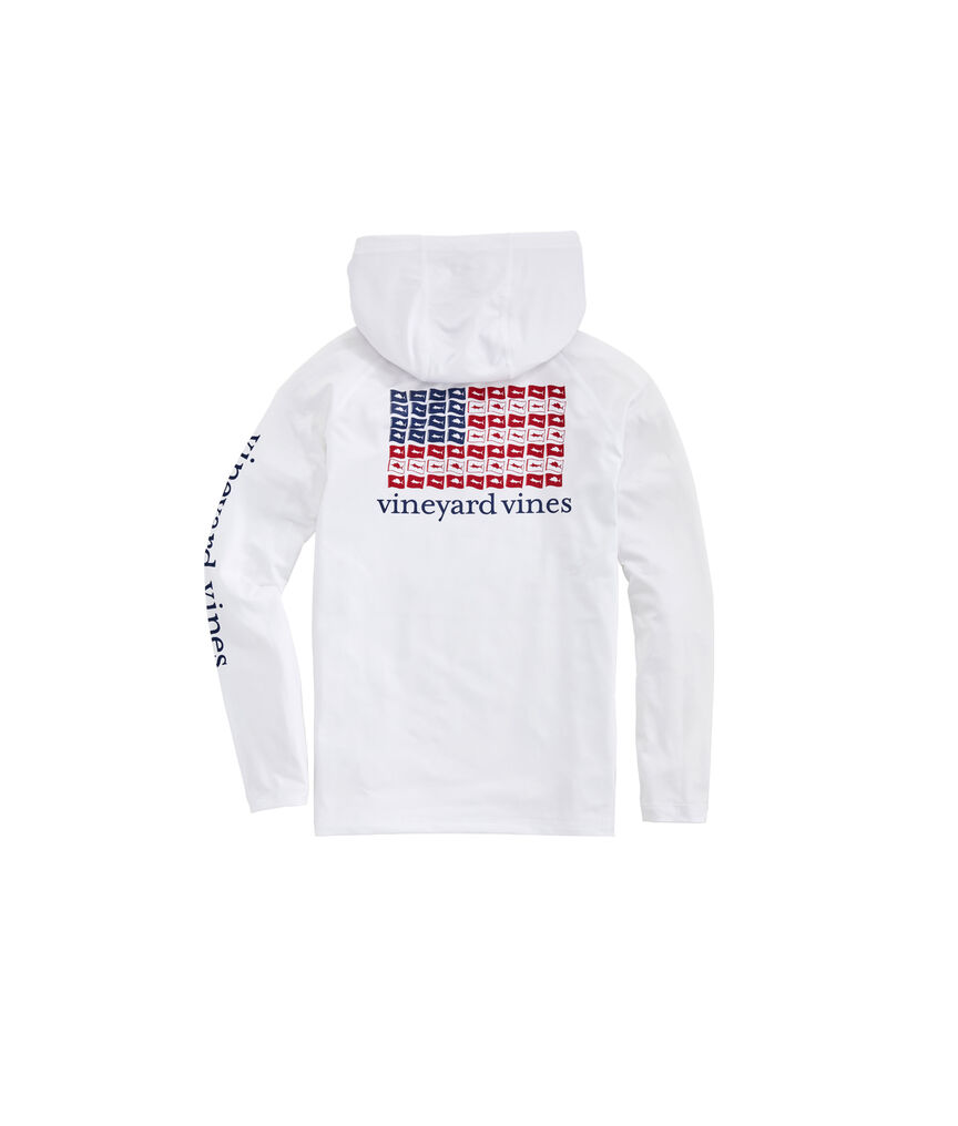 Boys' USA Release Flags Long-Sleeve Performance Hoodie T-Shirt