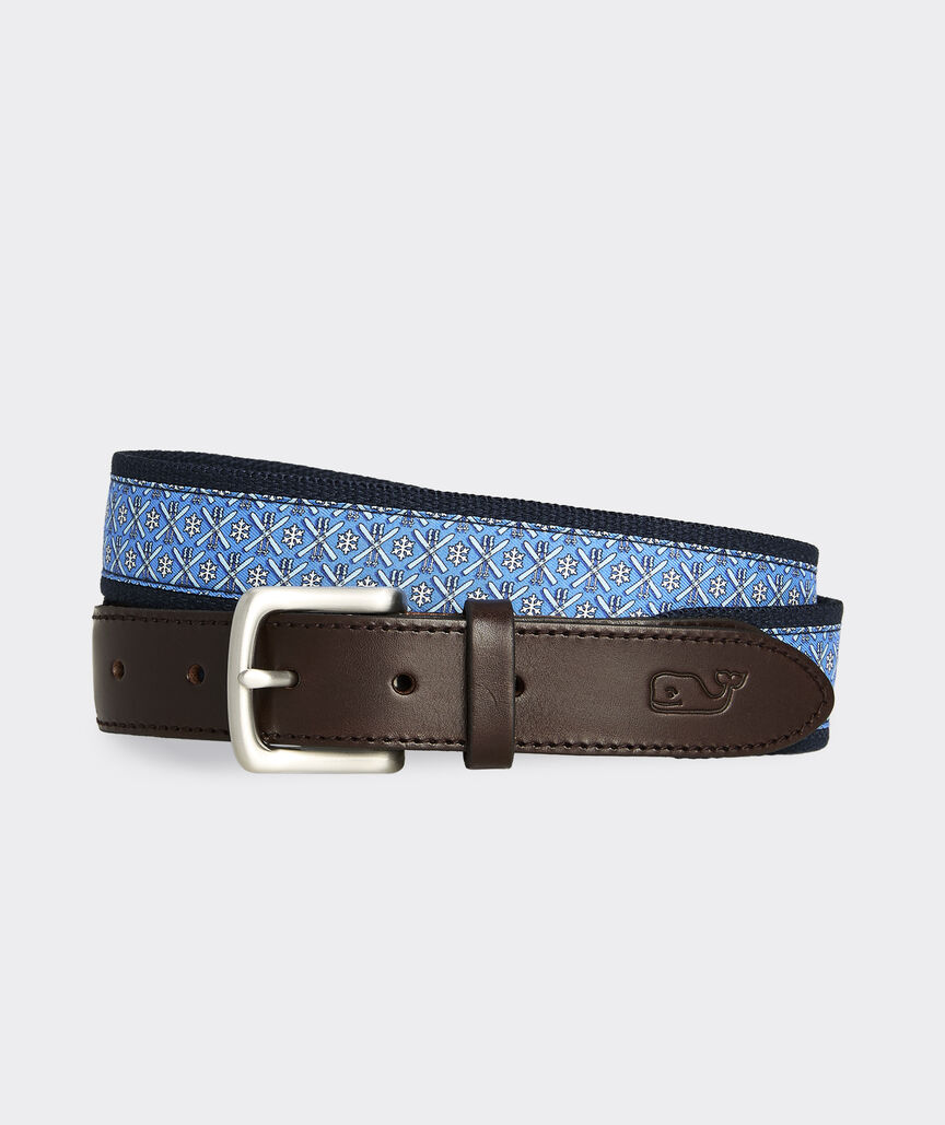 OUTLET Skis & Snowflakes Canvas Club Belt