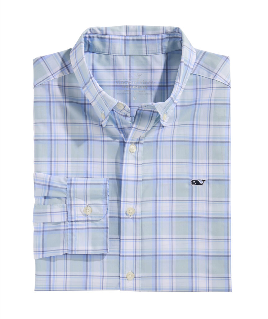 OUTLET Performance Nylon Plaid Shirt