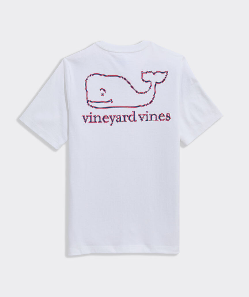 Boys' Stripe Whale Short-Sleeve Pocket Tee