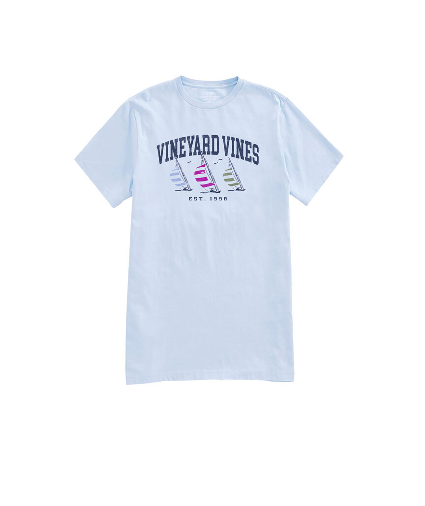 OUTLET Women's Cool Girl Heritage Striped Sailboats Tee