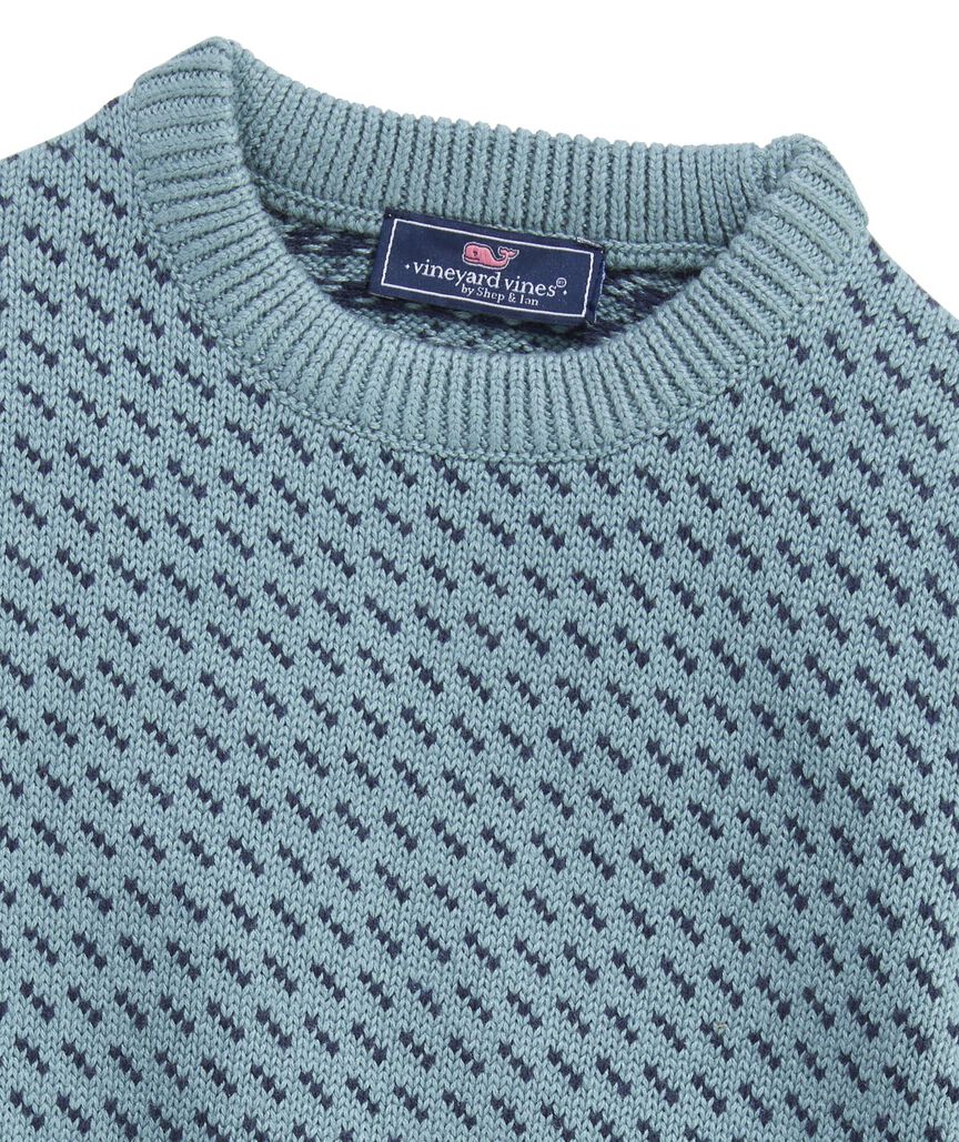 OUTLET Boys' Marine Birdseye Crewneck Sweater