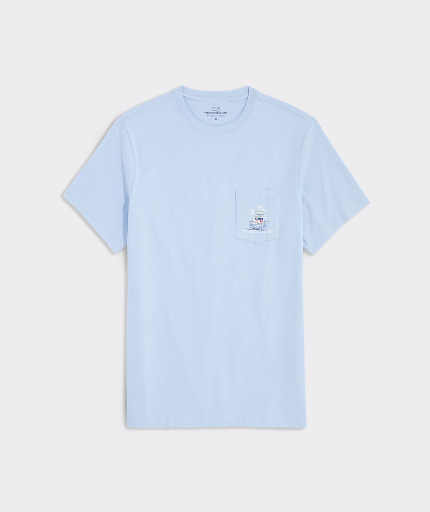 Santa Sport Fishing Short-Sleeve Pocket Tee