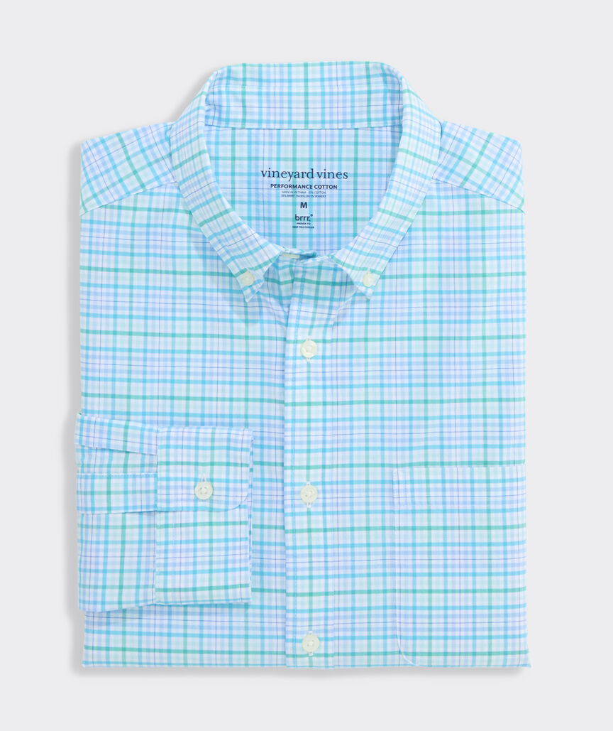 Performance Cotton Tiki Torch Plaid Shirt