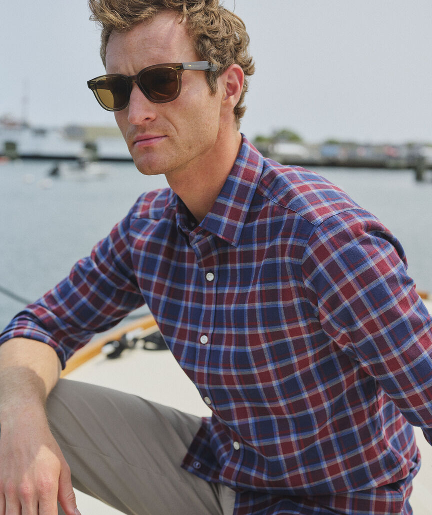 Performance Brushed Tech Twill Jethro Plaid Shirt