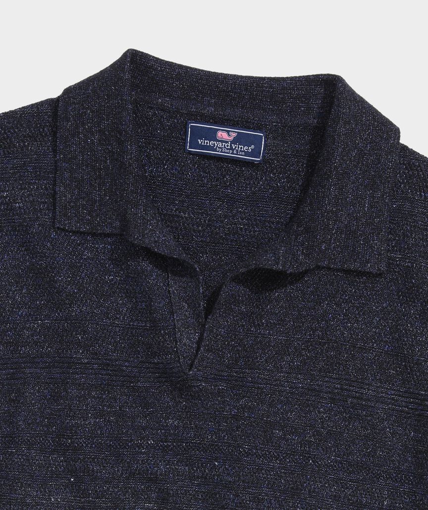 Linen Blend Sweater Polo