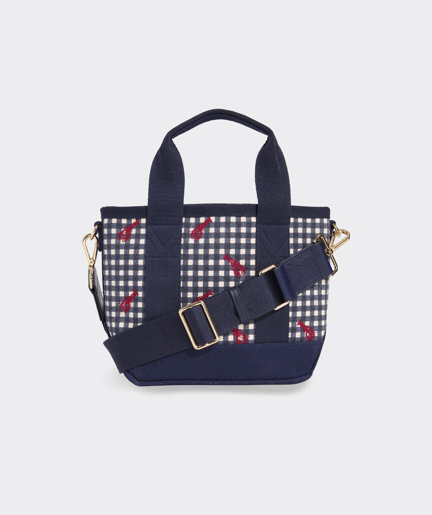 Lobster Embroidered Heritage Mini Tote