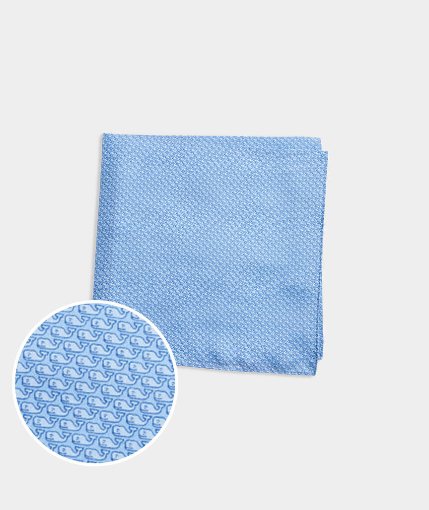 Vineyard Whale Printed Pocket Square