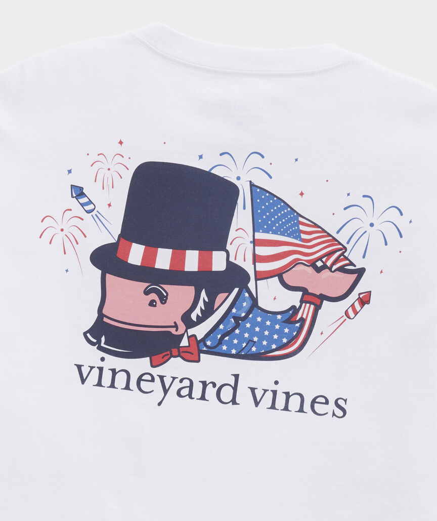 Abe Lincoln Fireworks Whale Short-Sleeve Pocket Tee
