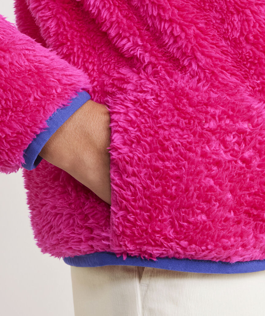 Girls' Teddy Fleece Snap Pullover