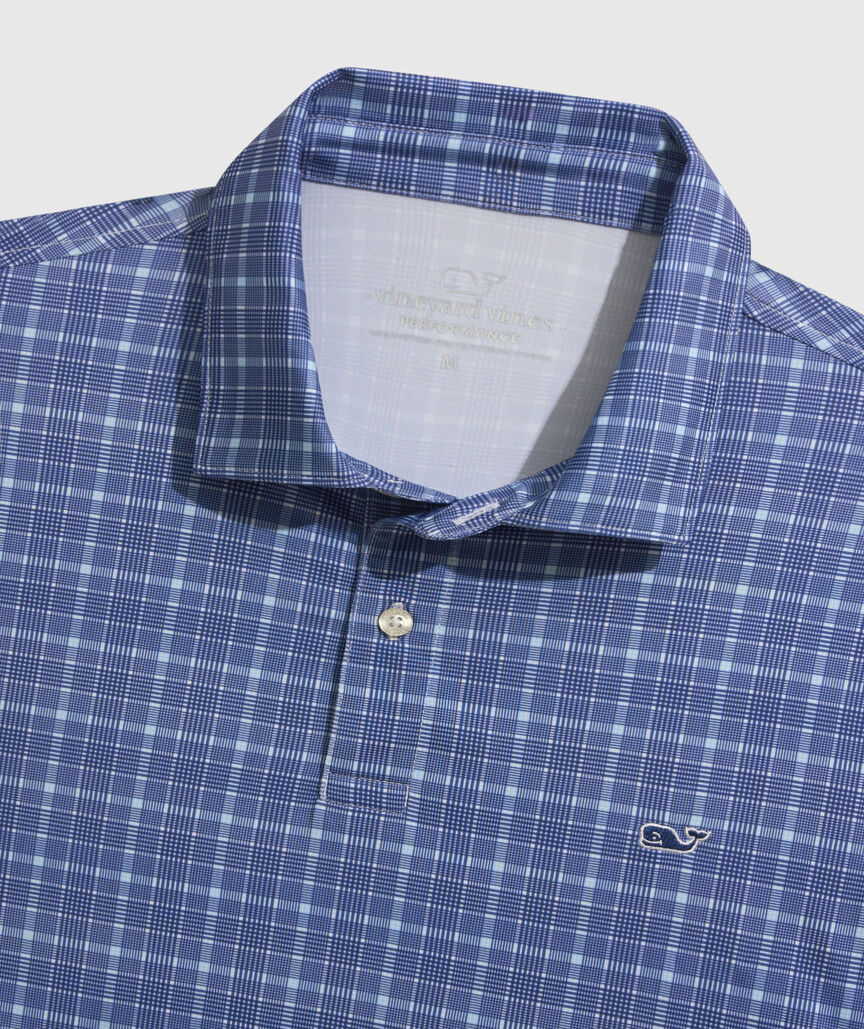 OUTLET Glen Plaid Performance Polo