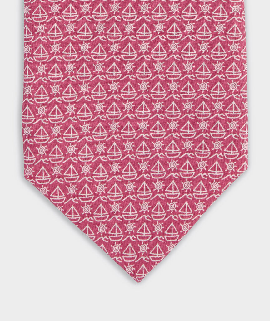 Simple Sailboat Silk Tie