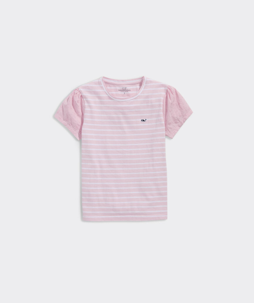 Girls' Eyelet Sleeve Tee