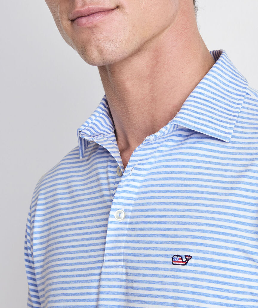 Performance Heathered Winstead Stripe Sankaty Polo