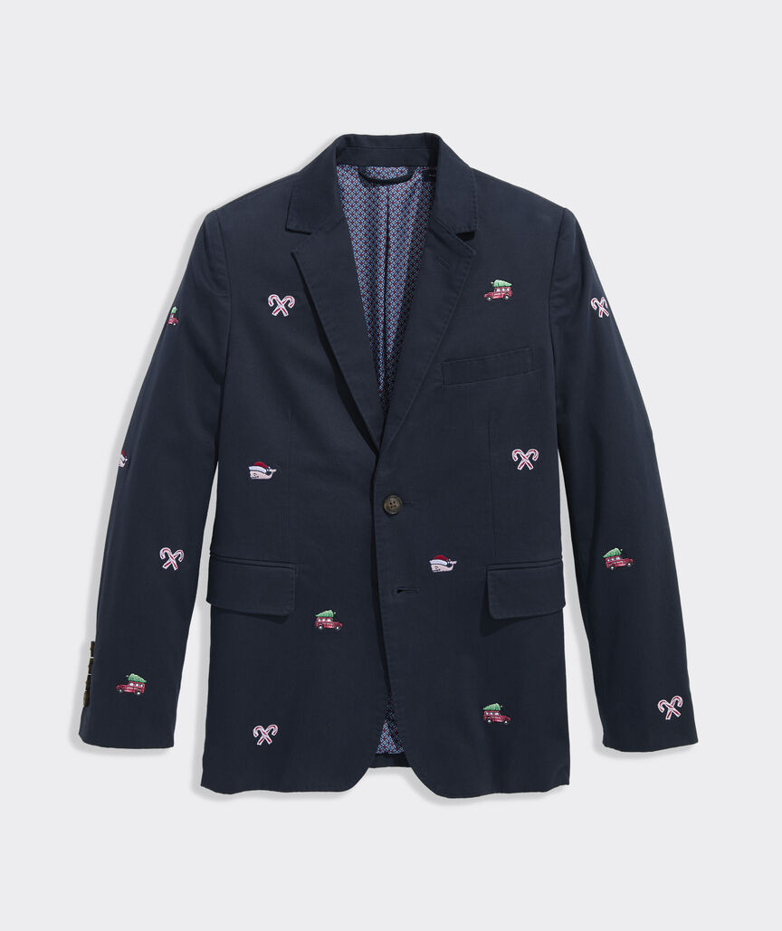 Boys' Holly Jolly Embroidered Blazer